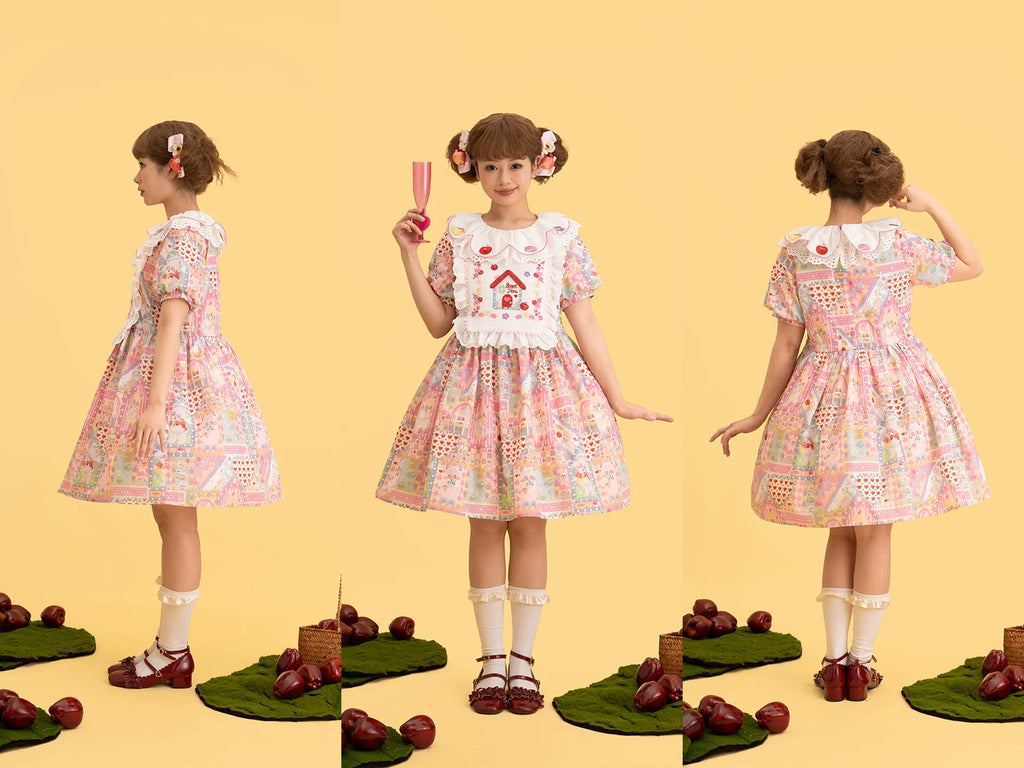 Sweet Home Candy House Print Classic Lolita OP Dress - image 4