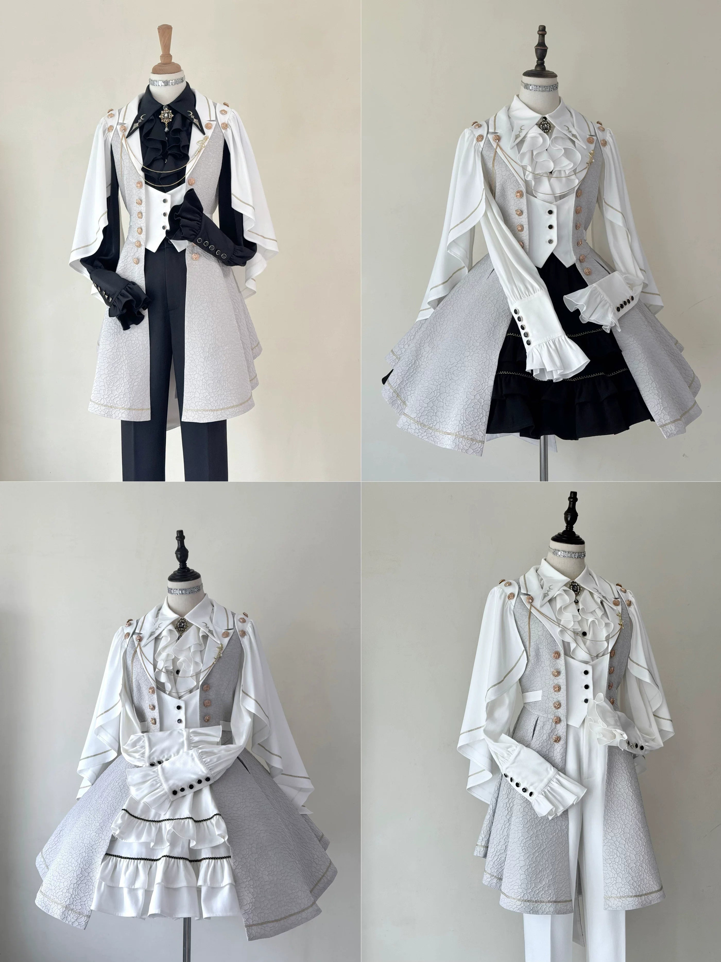 Fallen Moon Code - Retro Military Lolita Vest, Skirt and Pants Collection - image 5