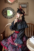 Gothic Lolita Cross Shaped Pearl Necklace - image 2