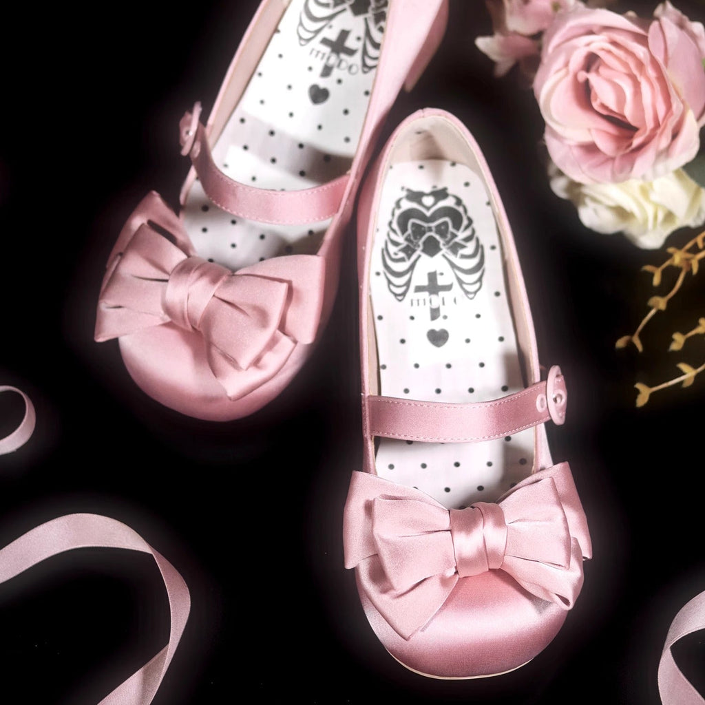 Sissi Satin Bow Sweet Lolita Low Heels - image 14