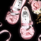 Sissi Satin Bow Sweet Lolita Low Heels - image 14