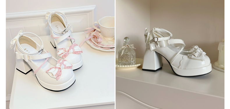 Girly Heart - Sweet Lolita Chunky Heels Shoes - Dreamy Bows - image 28