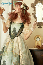 Cyan - Morning of Pine Forest - Elegant Lolita Bear Print Skirt - image 2