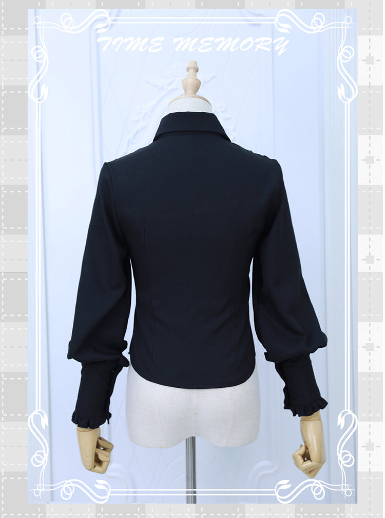 Elegant Lolita Slim Fit Mutton Sleeve Blouse - image 25