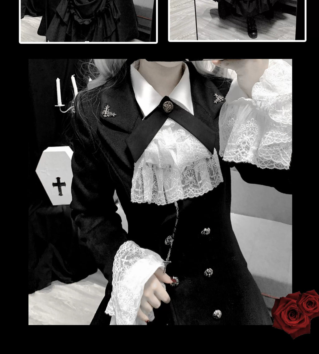 Downfall Dawn - Gothic Double-Breasted Lolita Coat - image 14