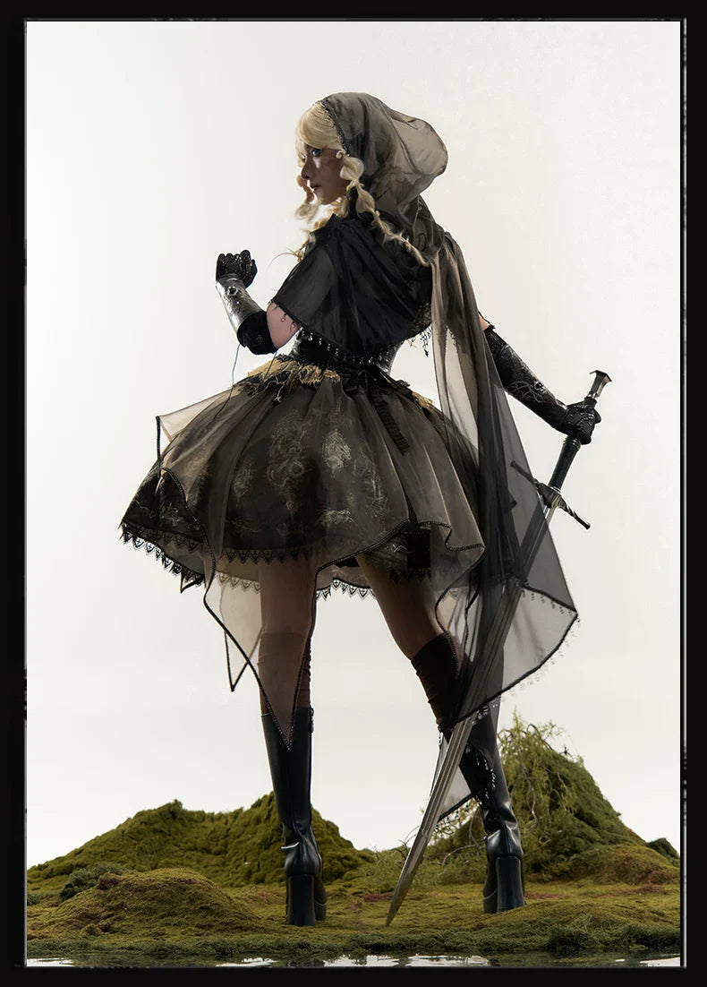 Bone Dragon - Gothic Lolita Corset JSK Dress Set with Embroidery - image 19