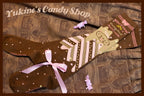 Kawaii Lolita Chocolate Color Cotton Socks - image 10