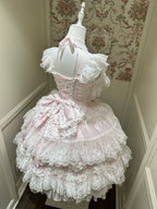 Sakura Blossom Dream - Dreamy Sweet Lolita JSK Dress, Abundant Lace & Bows - image 17