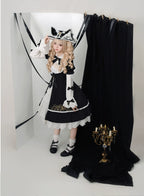 Sewing Magic Cat - Classic Lolita Six-Panel OP Dress with Embroidery and Accessories - image 7