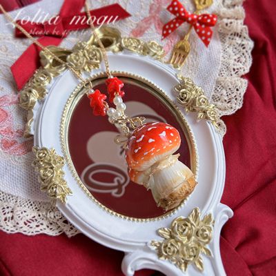 Handcraft Kawaii Lolita Mushroom Necklace - image 33