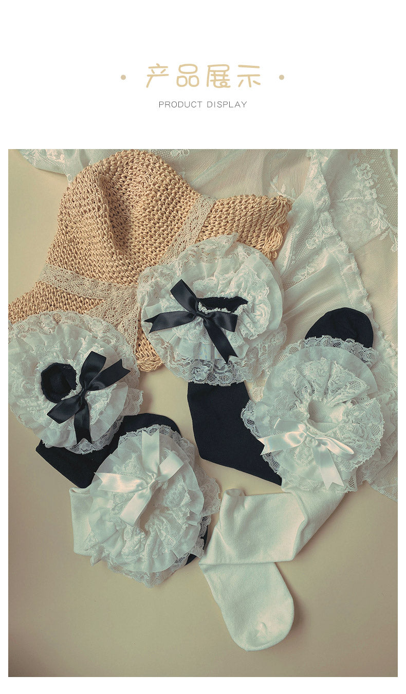 Lolita Bow Cotton Socks Lace Socks - image 5