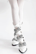 Moon Crow - Gothic Lace-Up Half-Cutout Boots - image 4