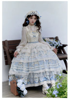 Letter and Poetry - Classic Lolita JSK Suit Four-tiered Twins Dress - image 14