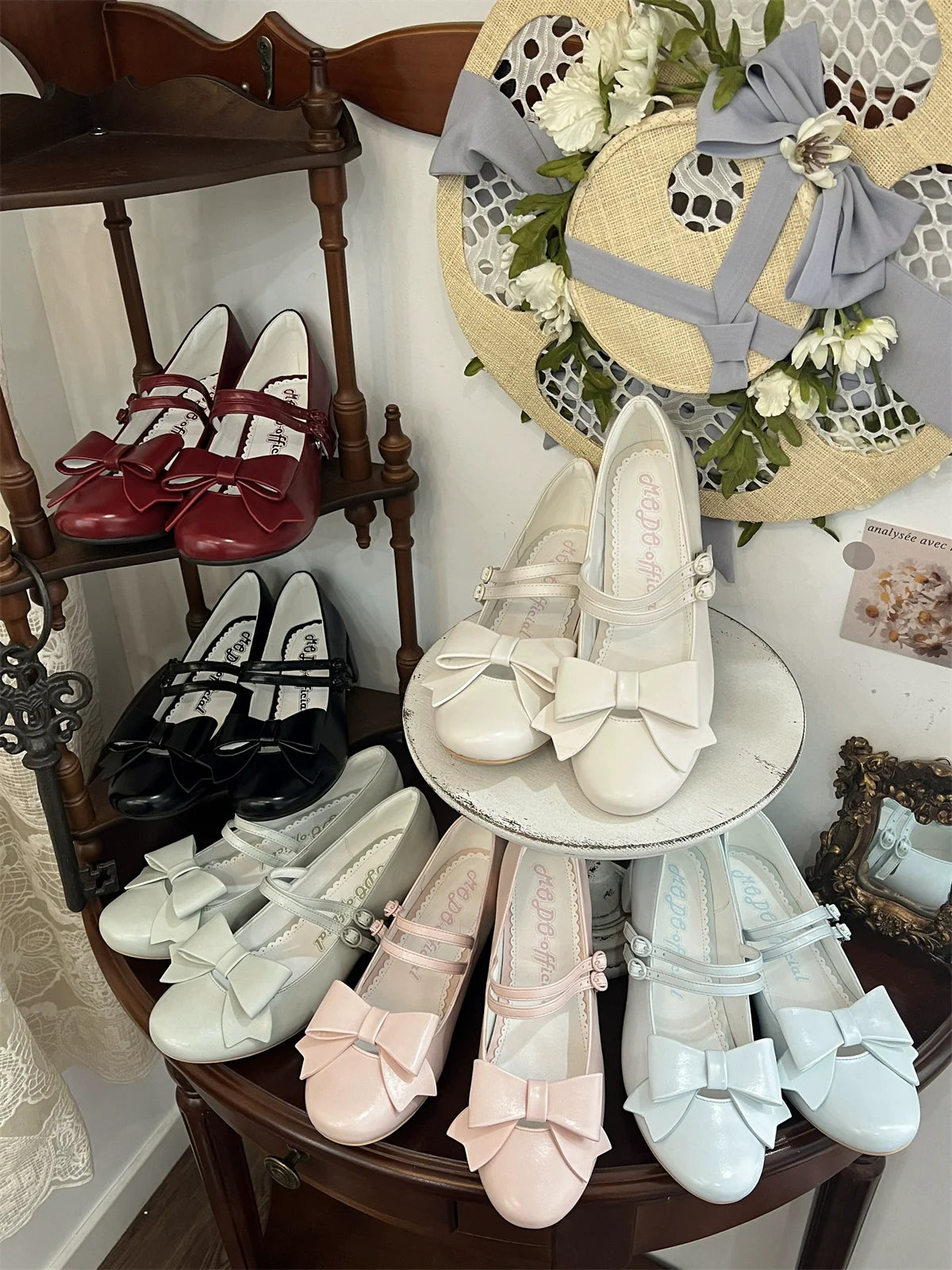 Apple Candy - Pointed Toe Lolita Shoes - Low Block Heel - image 1