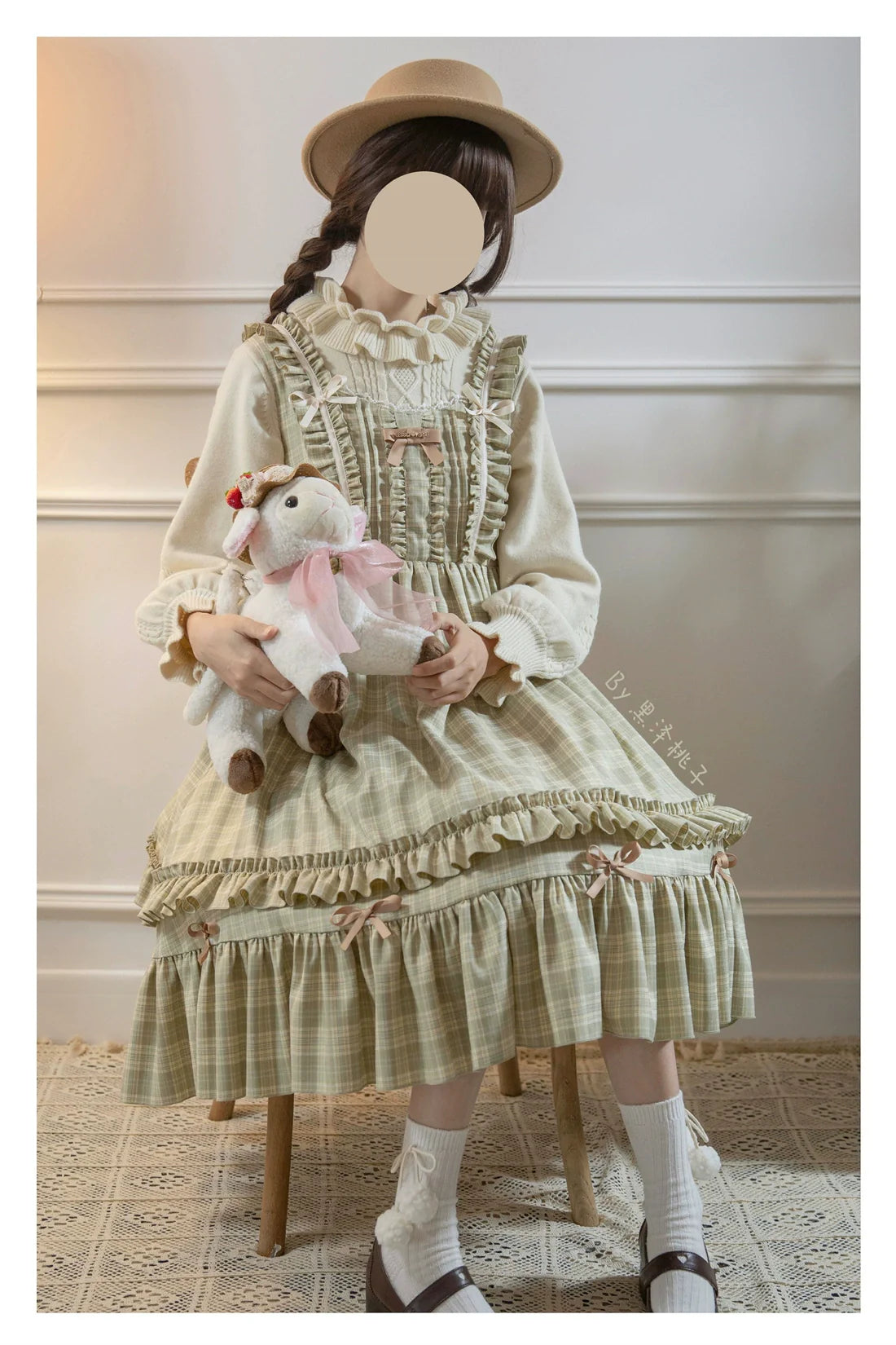 Green Fairy Tales Classic Plaid Plus Size Lolita JSK Dress - image 5