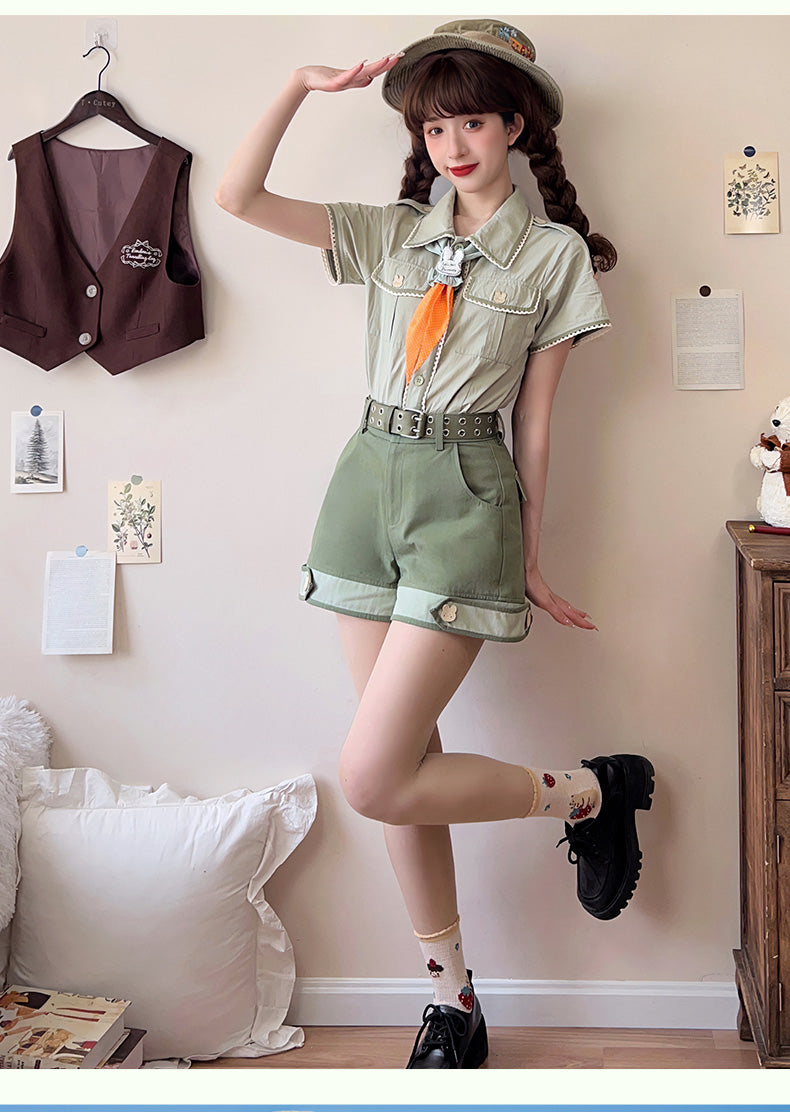 Bunny Trip - Green Ouji Lolita Suit Collection - image 5