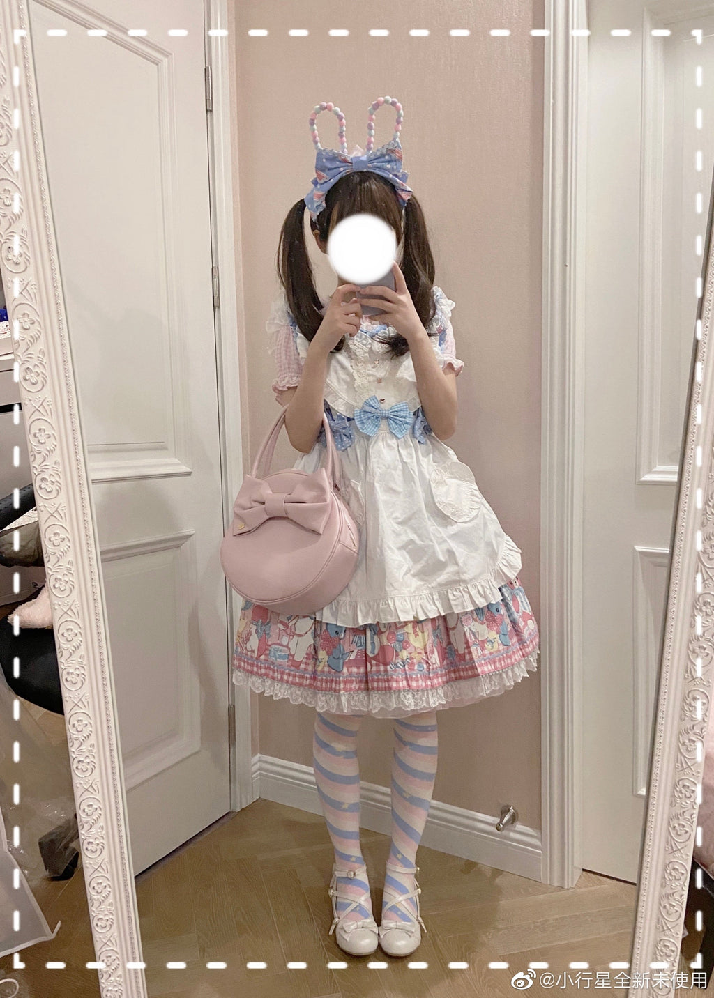 Macaron Lolita Cute Stripe Socks - image 3