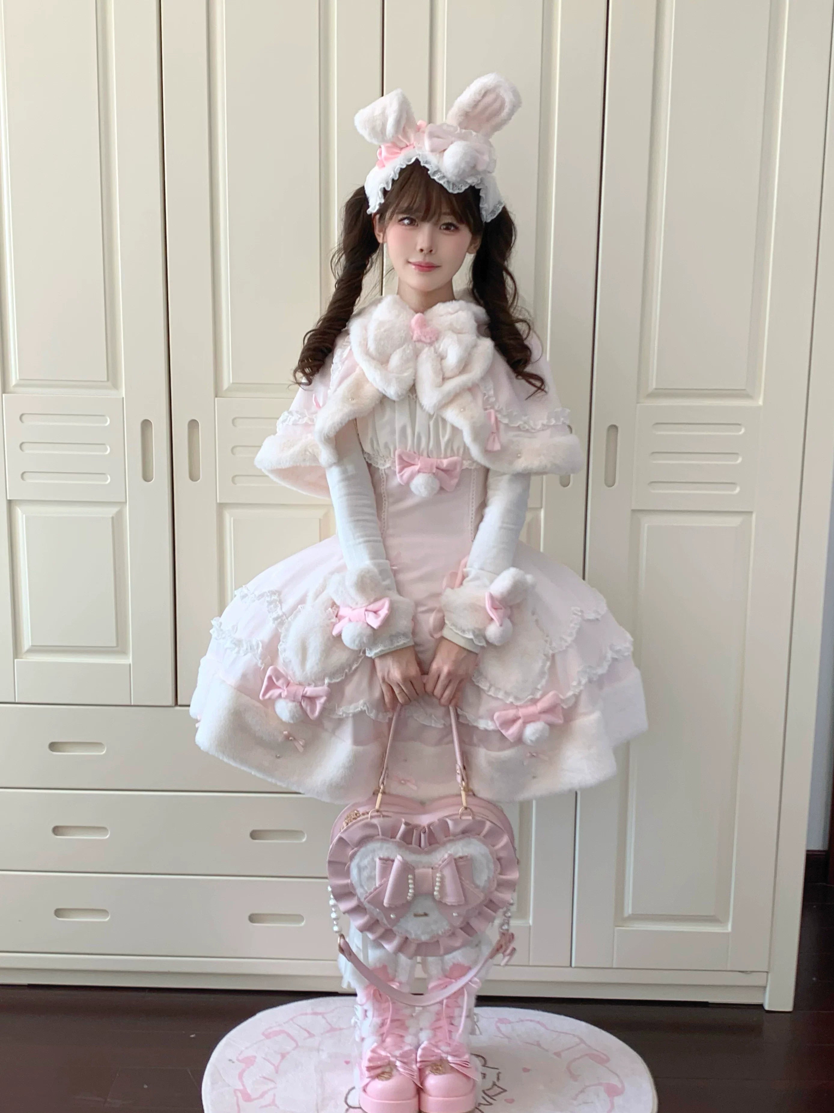 Small Gift Box - Sweet Lolita Heart Handbag, Bow Accent - image 11