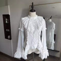 Gothic Lolita Shirt, Detachable Flared Sleeves - image 3