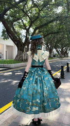Everblooming Apricot Blossoms Classic Lolita High-Collar JSK and Accessories - image 8