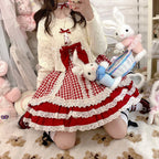 Hollow Out Long Sleeve Lolita Cardigan Multicolors - image 1