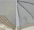 Lyre Academy - Classic Lolita 2-Fold Parasol, Lyre Print and Embroidered Trim - image 19