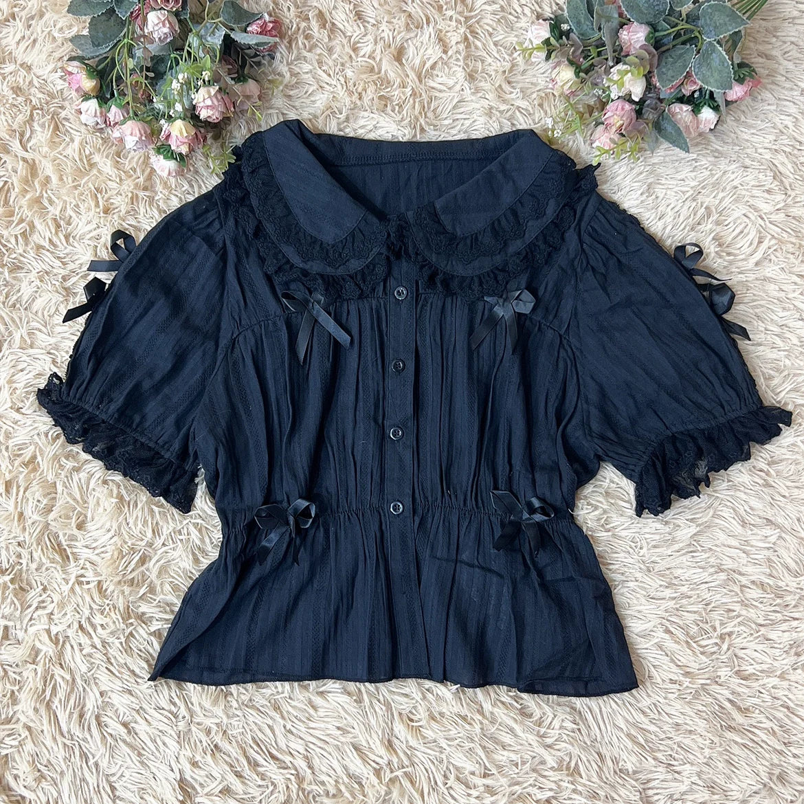 Sweet Lolita Doll Collar High-Waisted Blouse - image 24