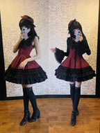 Six-Panel Gothic Lolita JSK Dress with Tiered Ruffles - image 7