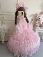 Sugar Knot - Sweet Lolita Chiffon JSK, Tiered Skirt, Doll-Like - image 6