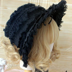 Gothic Lolita Handmade Bonnet with Bows and Beads - image 30
