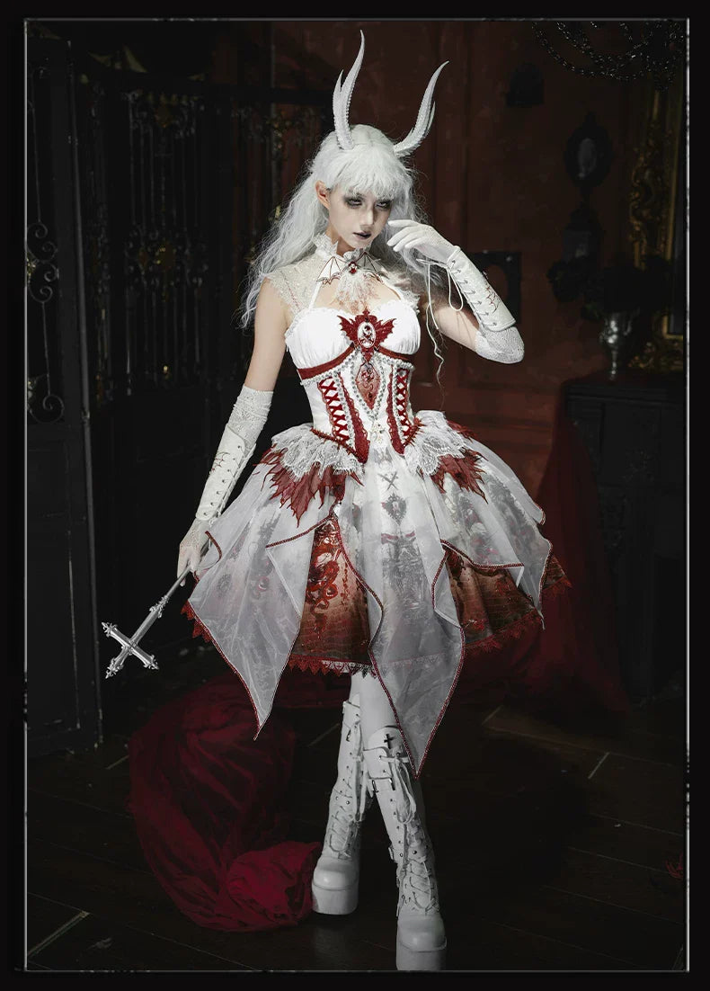 Bone Dragon - Gothic Lolita Corset JSK Dress Set with Embroidery - image 39