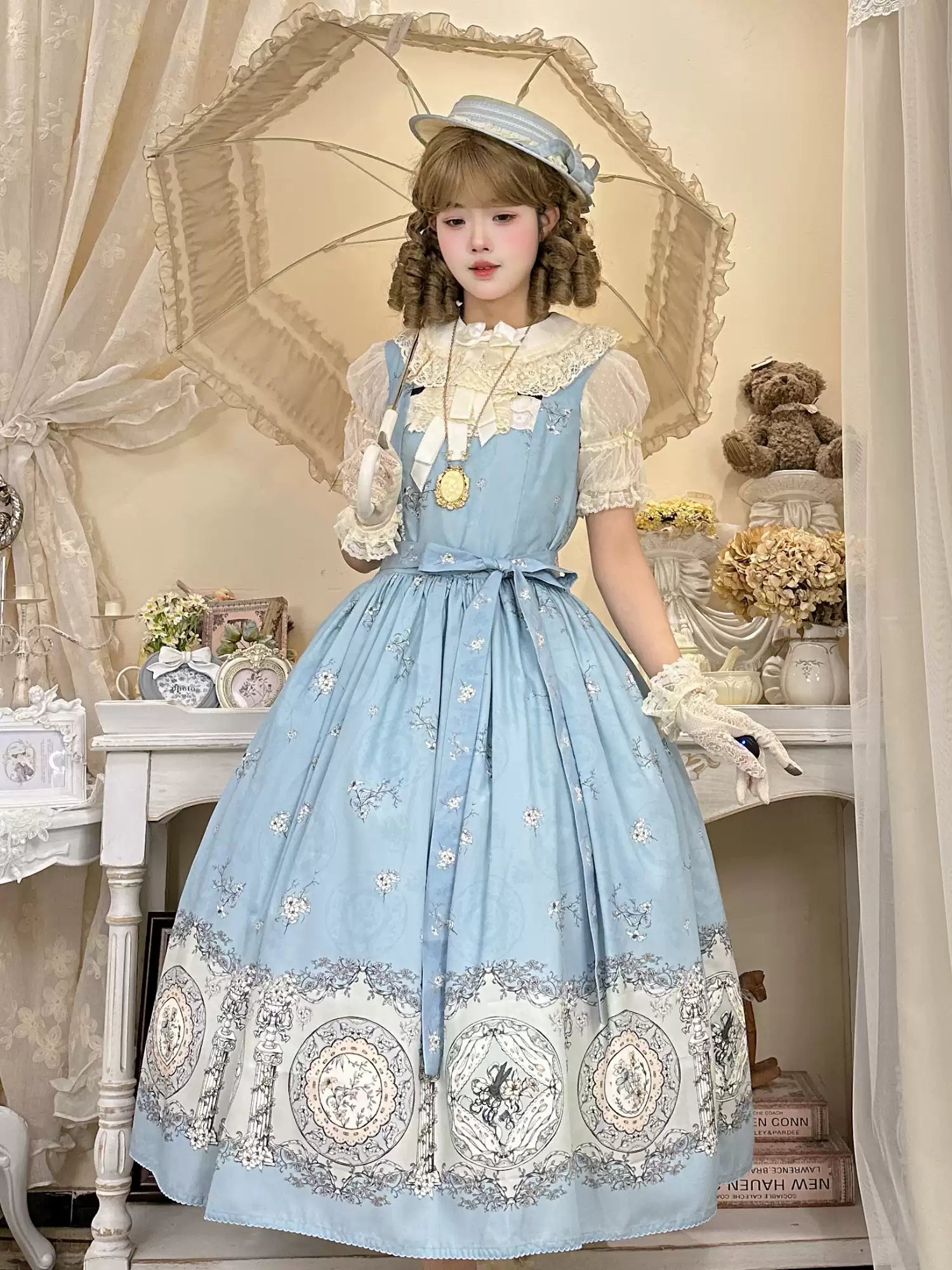 Small Porcelain Plate - Classic Lolita JSK Printed Dress and Accessories - image 1