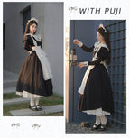 Kiss Kiss - Vintage Maid Lolita OP Dress and Apron - image 8