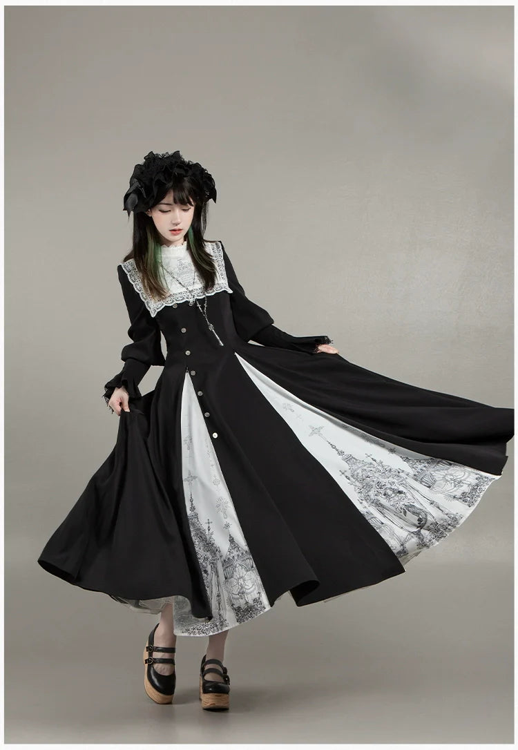 Raven's Night Song Oriental Gothic Lolita Dress Set - image 54
