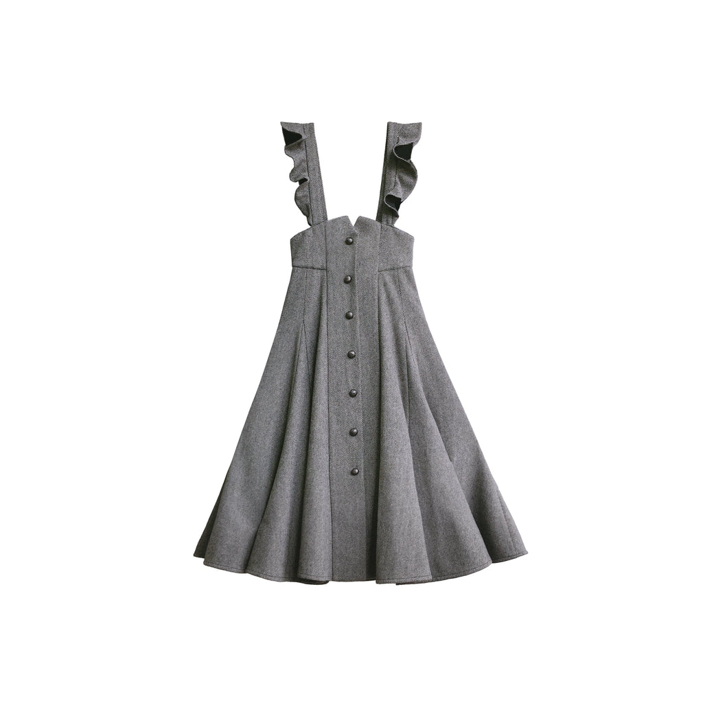 Serena - Elegant Woolen Lolita JSK Dress Set - image 15