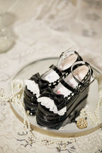 Milky Puff - Sweet Lolita Heels Shoes, Round Toe With Petite Wedge - image 40
