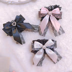 Sweet Lolita Lace Heart Bow Cuffs - image 9