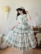 Blueberry Midsummer - Country Lolita Tiered JSK, Blueberry Print - image 11
