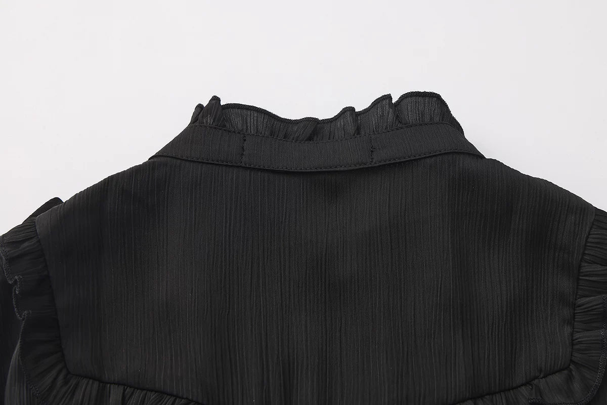 Eternal Rabbit Invitation - Ouji Lolita Ruffle V-Neck Blouse - image 12