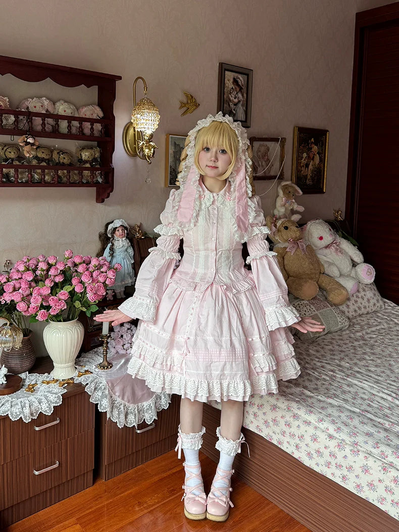 Praying Snowfall Old School Lolita Skirt Suit, Shirt and Cape - image 14