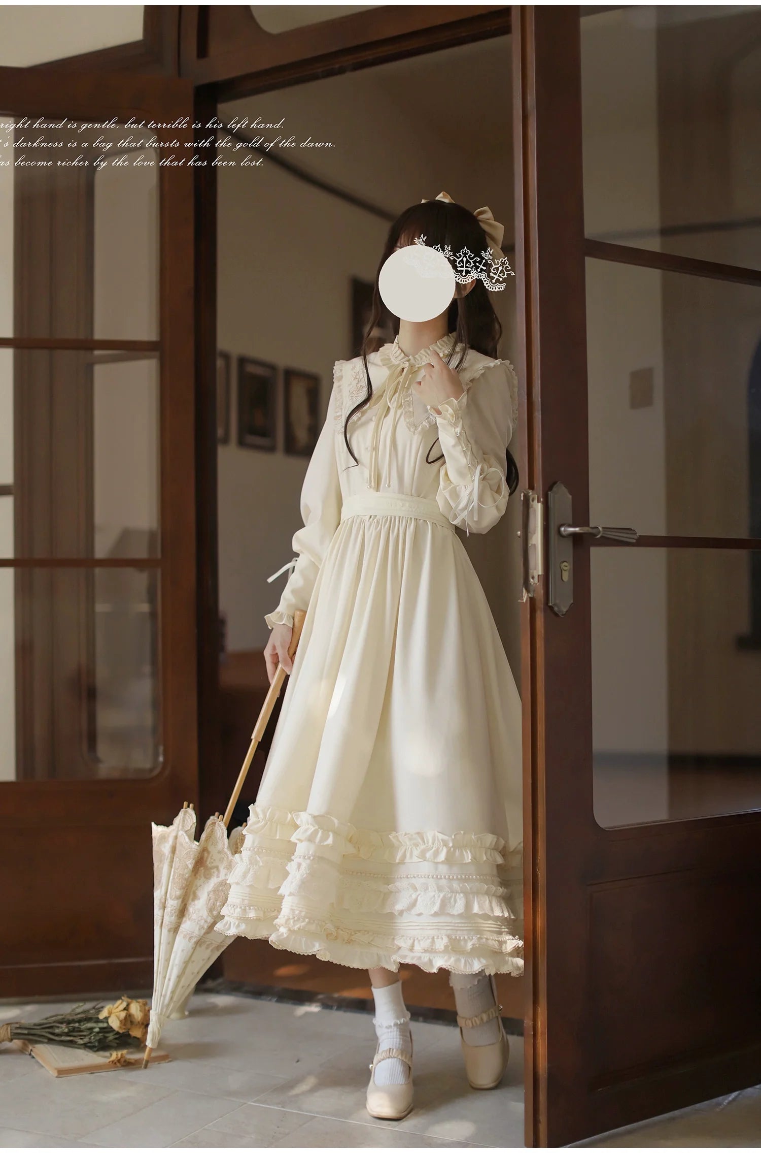 Wind Kiss Tulip - Classic Lolita OP Elegant Lolita Cardigan and Accessories - image 2