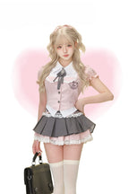 Sweet Cherry Academy Preppy Blouse and Skirt Set - image 1