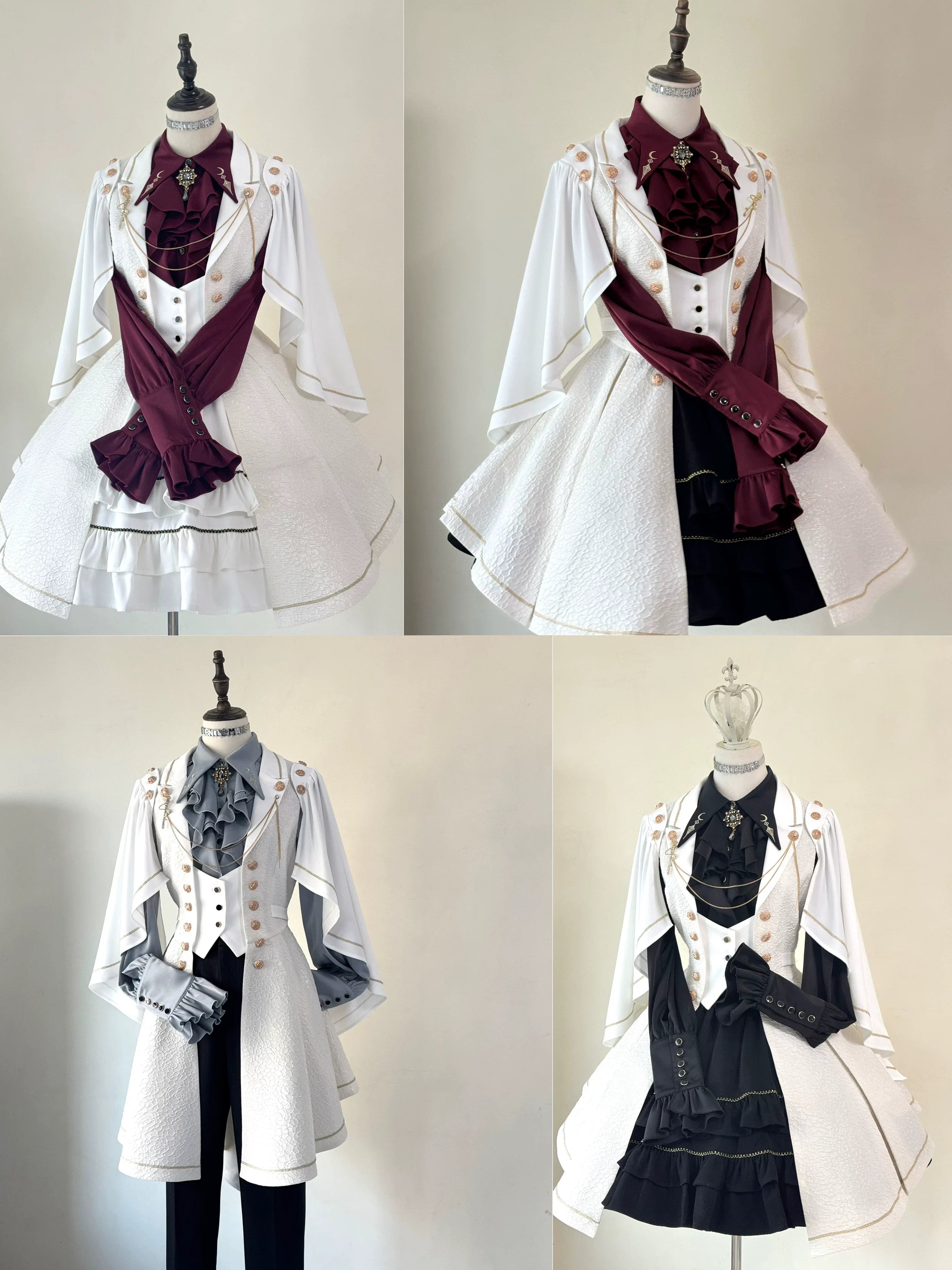 Fallen Moon Code - Retro Military Lolita Vest, Skirt and Pants Collection - image 4
