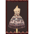 Chocolate Carousel - Peter Pan Collar Old School Lolita JSK Dress, Carousel Print and Accessories - image 2