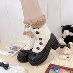 Winter Lolita Boots Fur Mary Jane Lolita Low Heel Shoes - image 83