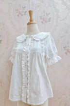 Cotton Sweet Lolita Blouse, Peter Pan Collar - image 1