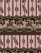 Chocolate Carousel - Peter Pan Collar Old School Lolita JSK Dress, Carousel Print and Accessories - image 26