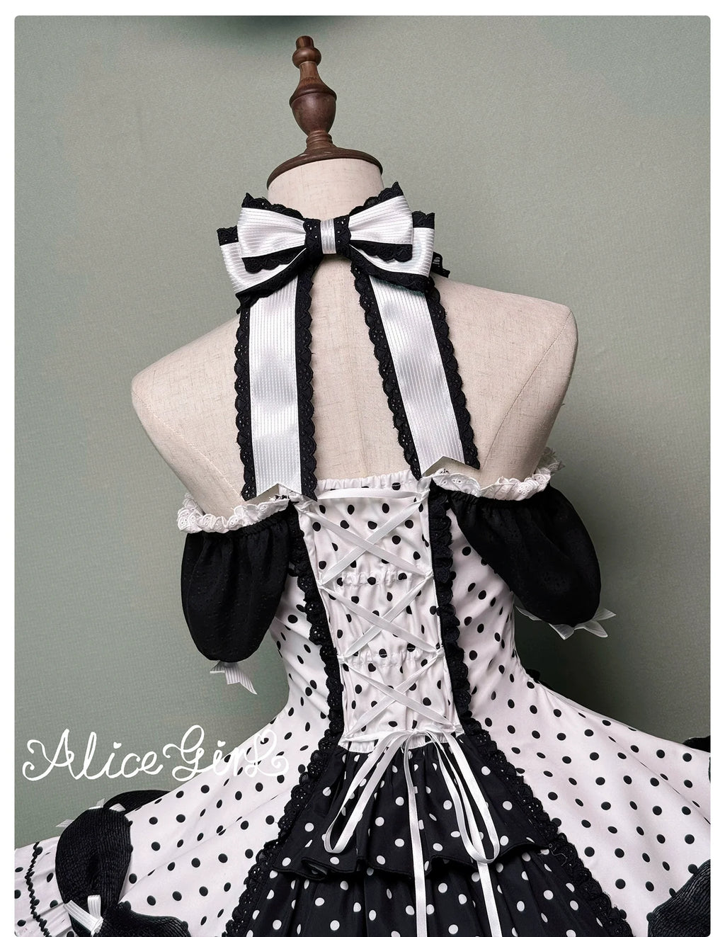 Old School Lolita Halter Neck OP Dress, Polka Dot Accent - image 64