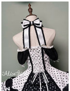 Old School Lolita Halter Neck OP Dress, Polka Dot Accent - image 64