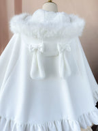 Winter Kawaii Lolita Cape with Bunny Ear Hood - image 4